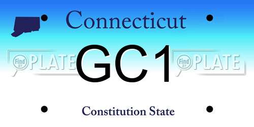 GC1 Connecticut License Plate