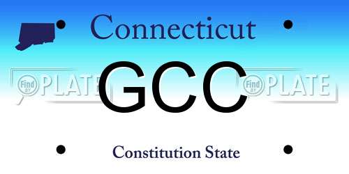 GCC Connecticut License Plate