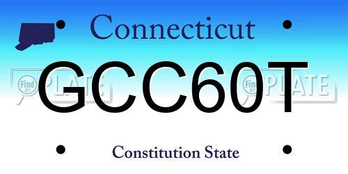 GCC60T Connecticut License Plate