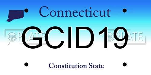 GCID19 Connecticut License Plate