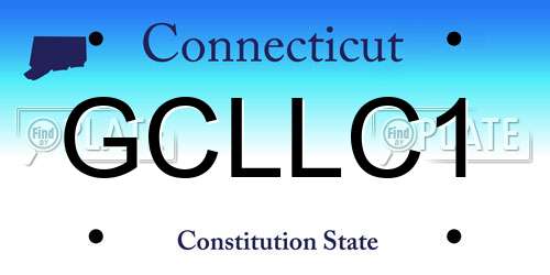 GCLLC1 Connecticut License Plate