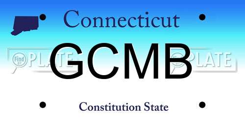 GCMB Connecticut License Plate