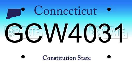 GCW4031 Connecticut License Plate