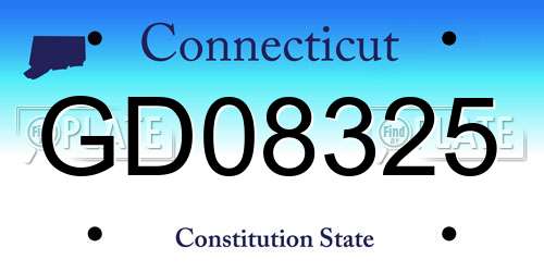 GD08325 Connecticut License Plate