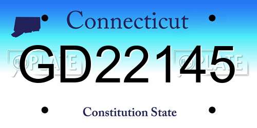 GD22145 Connecticut License Plate