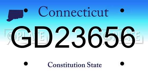 GD23656 Connecticut License Plate