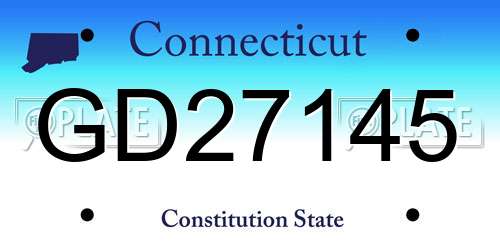 GD27145 Connecticut License Plate