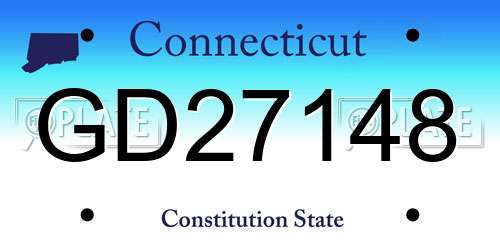 GD27148 Connecticut License Plate