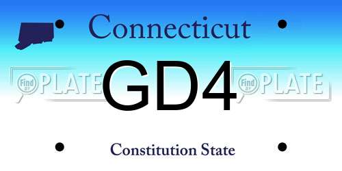 GD4 Connecticut License Plate