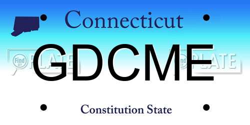 GDCME Connecticut License Plate