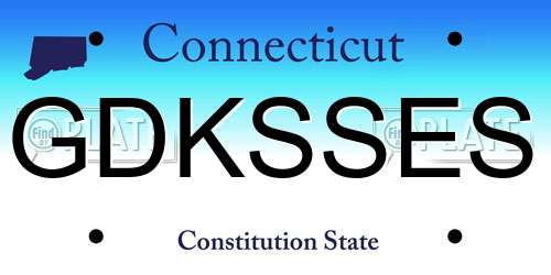 GDKSSES Connecticut License Plate
