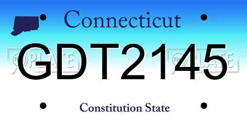 GDT2145 Connecticut License Plate