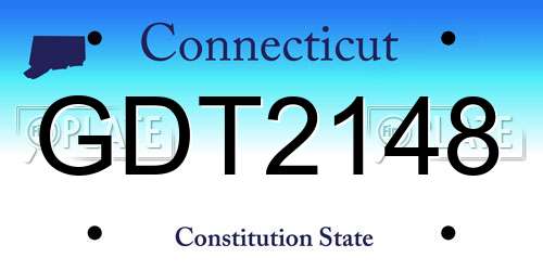 GDT2148 Connecticut License Plate