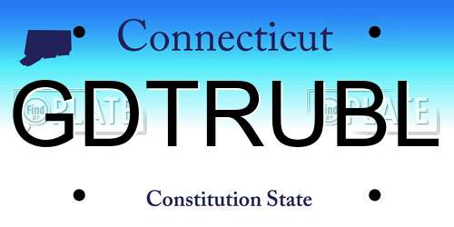 GDTRUBL Connecticut License Plate