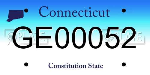 GE00052 Connecticut License Plate