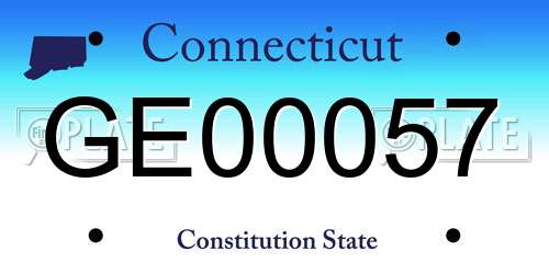 GE00057 Connecticut License Plate