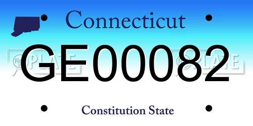 GE00082 Connecticut License Plate