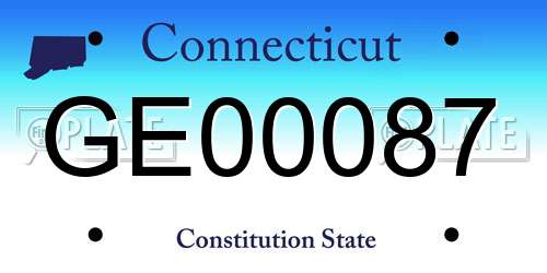GE00087 Connecticut License Plate