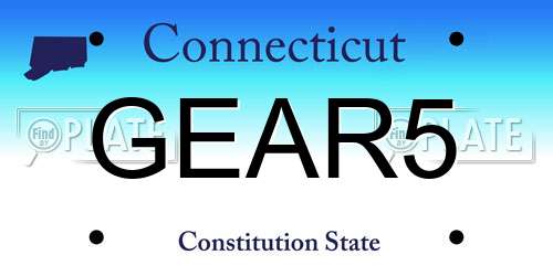 GEAR5 Connecticut License Plate