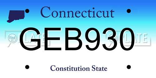 GEB930 Connecticut License Plate