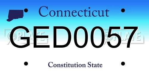 GED0057 Connecticut License Plate