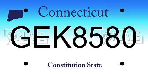GEK8580 Connecticut License Plate