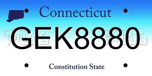 GEK8880 Connecticut License Plate