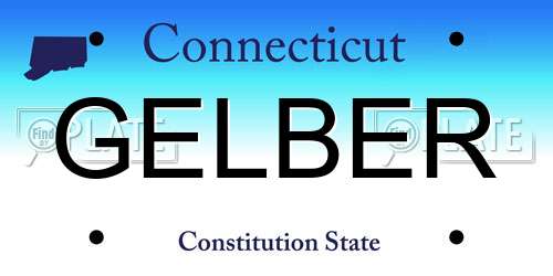 GELBER Connecticut License Plate