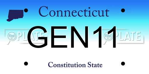 GEN11 Connecticut License Plate