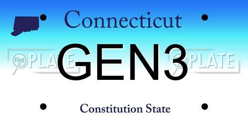 GEN3 Connecticut License Plate