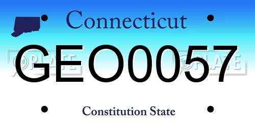 GEO0057 Connecticut License Plate