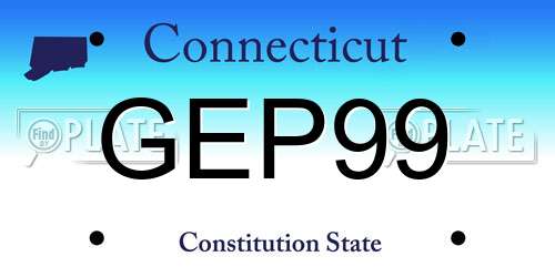 GEP99 Connecticut License Plate