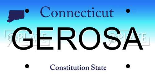 GEROSA Connecticut License Plate