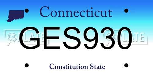 GES930 Connecticut License Plate