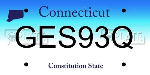 GES93Q Connecticut License Plate