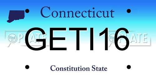 GETI16 Connecticut License Plate