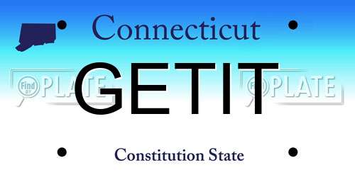 GETIT Connecticut License Plate