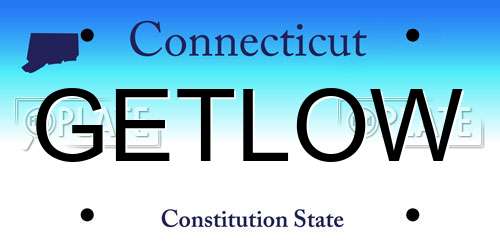 GETLOW Connecticut License Plate