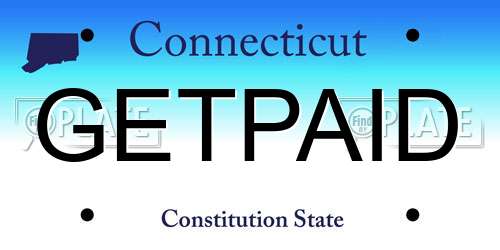 GETPAID Connecticut License Plate