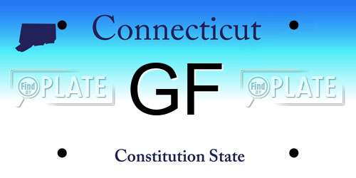 GF Connecticut License Plate