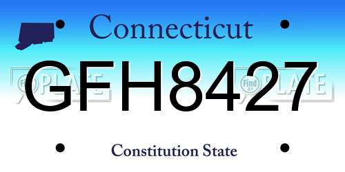 GFH8427 Connecticut License Plate