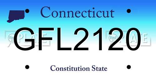 GFL2120 Connecticut License Plate