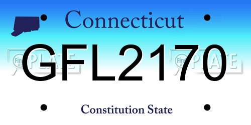 GFL2170 Connecticut License Plate