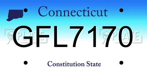 GFL7170 Connecticut License Plate