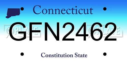 GFN2462 Connecticut License Plate