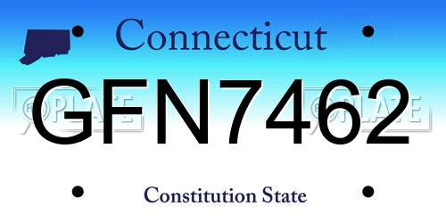 GFN7462 Connecticut License Plate