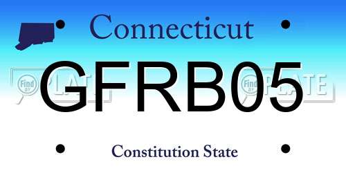 GFRB05 Connecticut License Plate