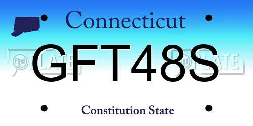 GFT48S Connecticut License Plate