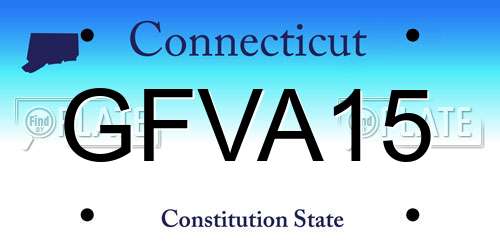 GFVA15 Connecticut License Plate