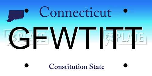 GFWTITT Connecticut License Plate